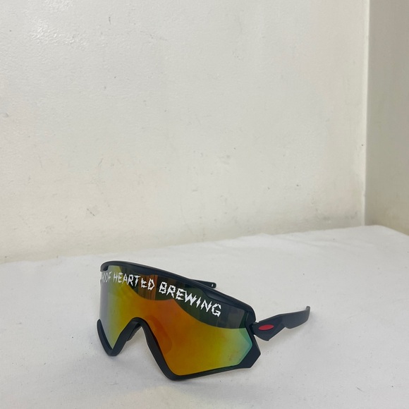 Unisex Density Wraparound Shield Mirrored Sunglasses, “Hoof Hearted Brewing” - Picture 13 of 16